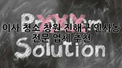 이사 청소, 창원 진해구 인사동 전문 업체 추천